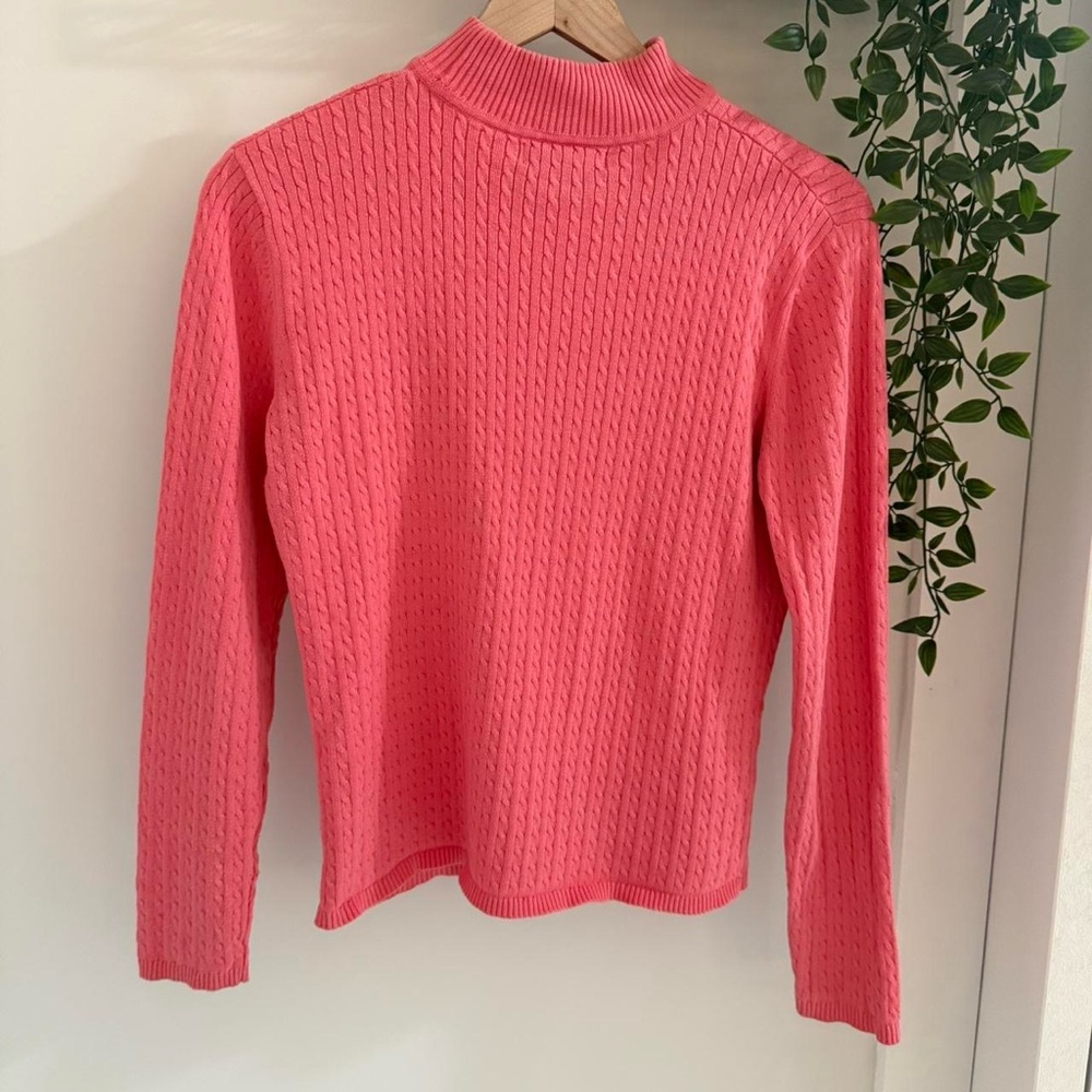 Vintage 100% Cotton, pink cable knit sweater size S - Picture 2 of 5